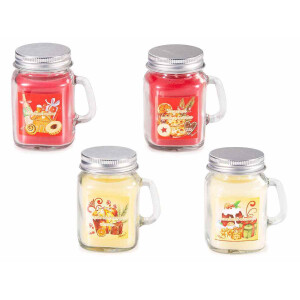 Set 4 lumanari parfumate Craciun 7.5x5.5x8.5 cm