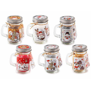 Set 6 lumanari Craciun  parfumate cm 7 x 5 x 8,5 H
