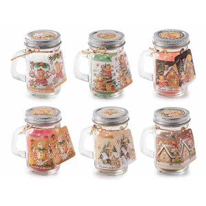 Set 6 lumanari parfumate Craciun  cm 7 x 5 x 8,5 H