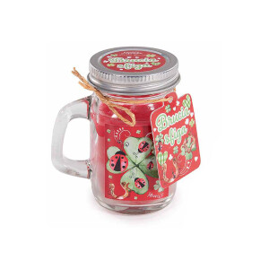 Lumanare parfumata in borcan sticla aroma Fructe Padure 7 x 5 x 8,5 H