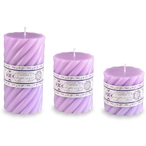 Set 3 lumanari Ø 7 cm x 13,5 H, Ø 7 x 9,5 H, Ø 7 x 7 H