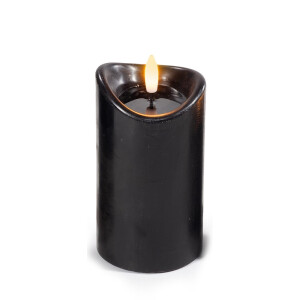 Lumanare ambientala cu led ceara neagra Ø 7 x 13 H