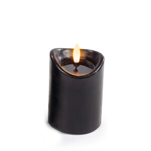 Lumanare ambientala cu led ceara neagra Ø 7 x 10,5 H