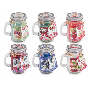 Set 6 lumanari parfumate, in borcan cm 7 x 5 x 8,5 H