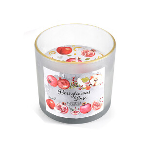 Lumanare parfumata in borcan sticla aroma Mar, Rodie Ø 7,5 cm x 7,5 H