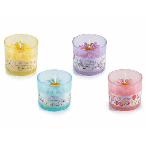 Set 4 lumanari parfumate arome Flori 4 x Ø 7 cm x 6 H