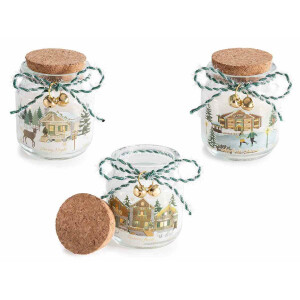 Set 3 lumanari parfumate Craciun Ø 6 cm x 7,5 H