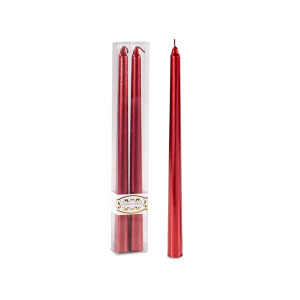 Set 2 lumanari rosii Ø 2,3 cm x 30 H
