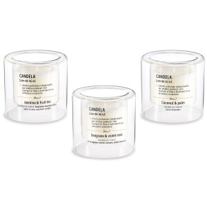 Set 3 lumanari parfumate in borcan Ø 8 cm x 7,5 H