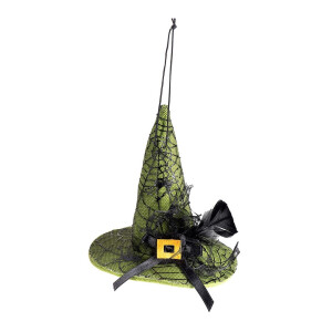 Palarie Halloween Vrajitoare textil multicolor III Ø 10 cm x 11 H