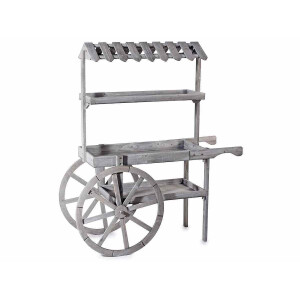 Carucior candy bar lemn gri 120x51x138 cm