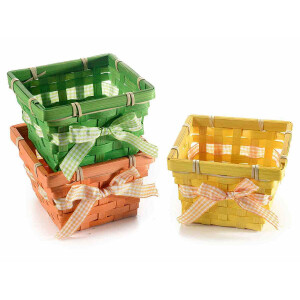 Set 12 cosuri bambus multicolor 12x12x8.5 cm