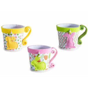 Set 3 decoratiuni Paste textil multicolor 13,5 x 10,5 x 10 H