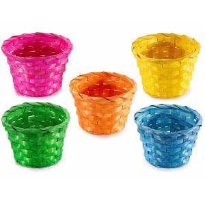 Set 25 cosuri bambus multicolor 13x9 cm