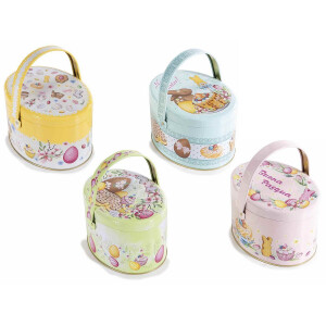 Set 4 cutii metal Paste 14x10.5x8.5 cm