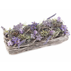 Suport lumanari Lavanda 32x12x8 cm