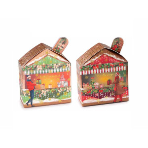 Set 2 cutii cadou Craciun 8.5x4x10.5 cm