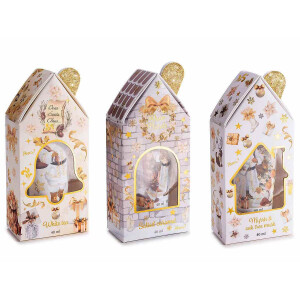 Set 3 creme maini parfumate, 3 pile unghii cadou Craciun cm 6 x 3,5 x 13,5 H, 3x40 ml