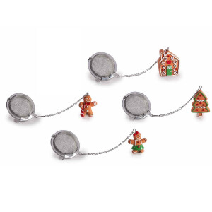 Set 4 infuzoare ceai, Craciun 3 x 1 x 4 H