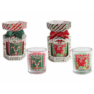 Set 4 candele Craciun parfumate Ø 7,5 cm x 8 H