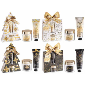Set cadouri Craciun 4 creme picioare 4 creme maini 14x5x21 cm