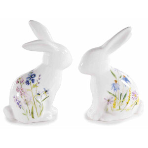 Set 2 figurine Iepurasi Paste portelan 10.5x6.5x14.5 cm
