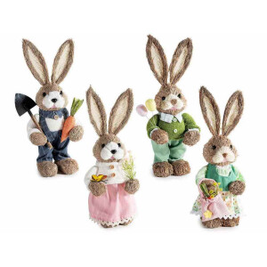 Set 4 figurine Iepurasi Paste 12x11x33H