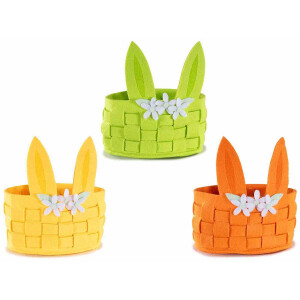 Set 3 cosulete Paste textil multicolor 15x11x9 cm