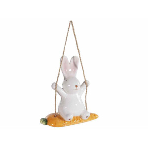 Figurina Iepuras Paste ceramica multicolora 12x6.5x12.5 cm