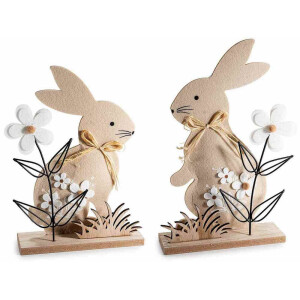 Set 2 figurine Iepurasi Paste cm 17 x 5 x 25 H