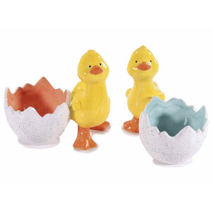 Set 2 decoratiuni Paste ceramica multicolora 13.5x8.5x12 cm