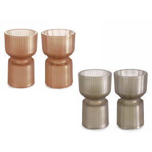 Set 4 candele sticla 10.5x17.5 cm