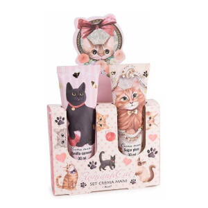 Set 2 creme maini, 1 pila unghii aroma Vanilie si Caramel, Bomboane 10 x 3 x 16 H, 2 x 30 ml