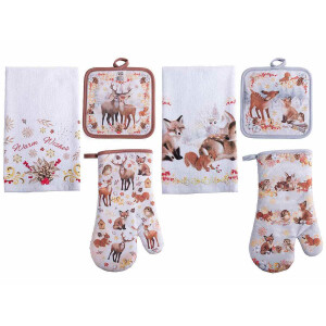 Set textile bucatarie Craciun 38 x 64 H, 17 x 30 H, 18 x 18 H