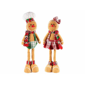 Set 2 figurine Turta Dulce textil multicolor 20x10x60 cm