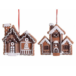 Set 2 ornamente brad Turta Dulce polirasina 10.5x9.5 cm