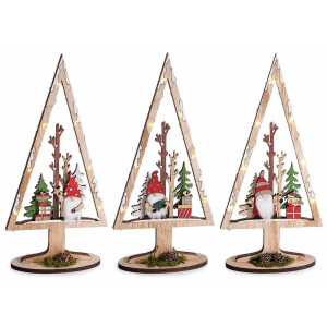 Set 3 decoratiuni Craciun cu led cm 14,5 x 6 x 30 H