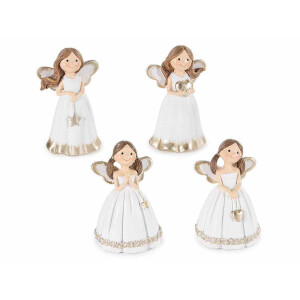 Set 4 figurine Ingeri polirasina multicolora cm 6 x 5,5 x 9 H