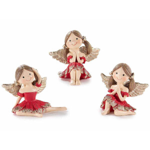 Set 3 figurine Ingeri polirasina multicolora cm 5 x 4,5 x 5 H