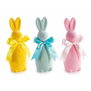 Set 3 figurine Iepurasi Paste catifea  5 x 5 x 15 H