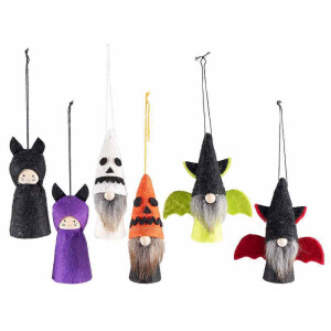 Set 6 figurine Halloween textil multicolor cm 7 x 8 H