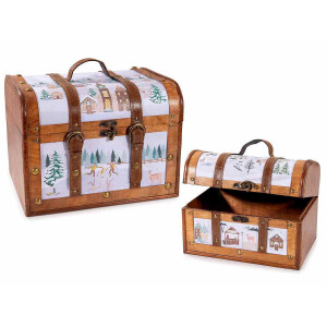 Set 2 cufere Winter Village 35x27.5x31 cm, 28x20x24 cm