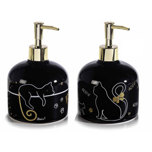 Set 2 dispensere ceramica cu sapun lichid Gardenia Ø 10,5 cm x 16 H,2 x 500 ml