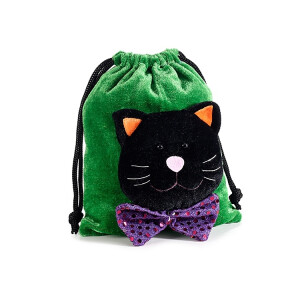 Saculet dulciuri Halloween catifea multicolora cm 14,5x18 H