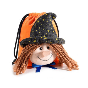 Saculet dulciuri Halloween catifea multicolora Befana 14,5x18 H