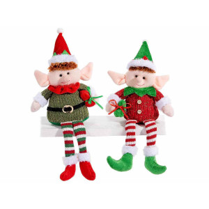 Set 2 figurine Elfi textil multicolor cm 14x6x20 H
