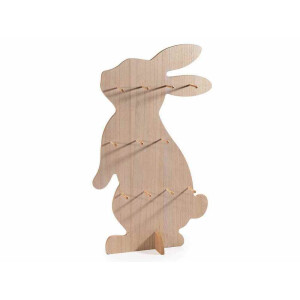 Figurina, expozor Iepuras Paste lemn maro cm 43,5 x 15 x 74 H