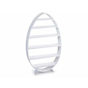 Raft decor Ou lemn alb 70 x 15 x 122,5 H