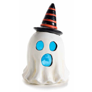 Figurina Halloween Fantoma teracota multicolora cu led Ø 13,5 cm x 21 H