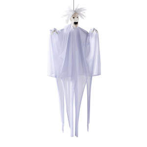 Figurina Halloween Fantoma alba cu led cm 60 H